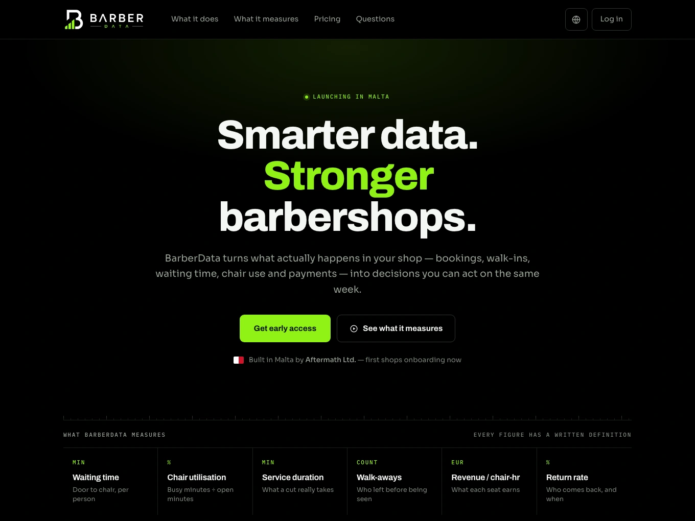 BarberData platform