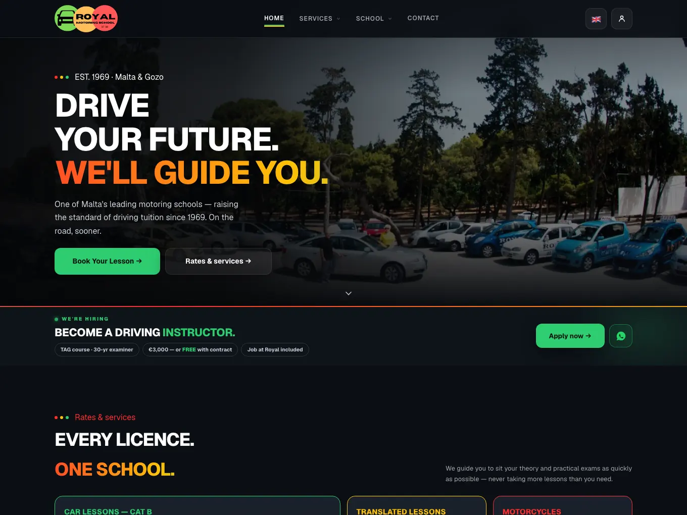 Royal Motoring School site